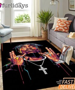 Tupac Cross Glow Rectangle Rug