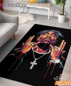 Tupac Cross Glow Rectangle Rug