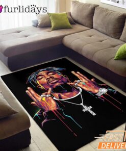 Tupac Cross Glow Rectangle Rug