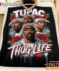 Tupac Cross Hands Blanket