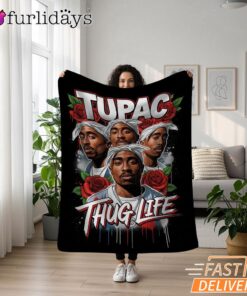 Tupac Cross Hands Blanket