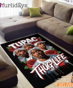 Tupac Cross Hands Rectangle Rug