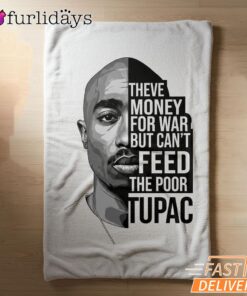Tupac Feed The Poor Quote Blanket