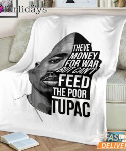Tupac Feed The Poor Quote Blanket