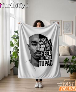 Tupac Feed The Poor Quote Blanket