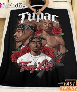 Tupac Forever Roses Blanket