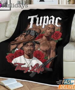Tupac Forever Roses Blanket