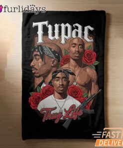 Tupac Forever Roses Blanket