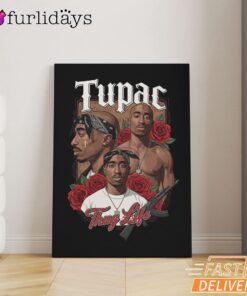 Tupac Forever Roses Canvas, Rap Lengends Poster