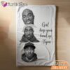 Tupac Girl Keep Head Up Blanket