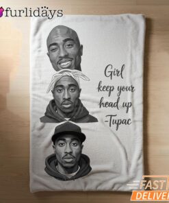 Tupac Girl Keep Head Up Blanket