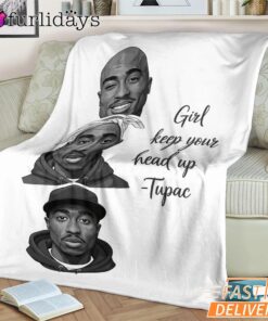 Tupac Girl Keep Head Up Blanket