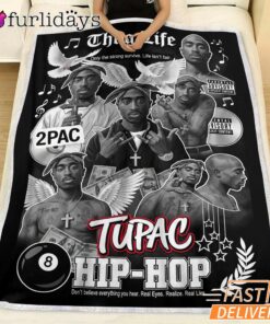Tupac Hip Hop Thug Life Collage Blanket