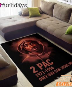 Tupac Hollywood Skyline Rectangle Rug