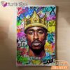 Tupac King Crown Pop Bright Blanket