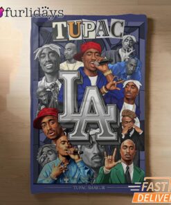 Tupac LA City Collage Blanket