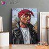 Tupac Leather Bandana Canvas, Rap Lengends Poster