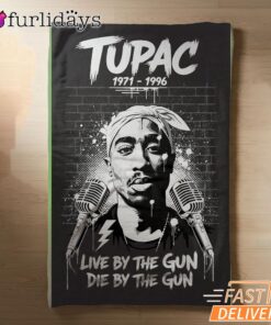 Tupac Live by the Gun Quote Blanket