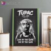 Tupac Live by the Gun Quote Canvas, Rap Lengends Poster