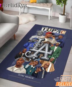 Tupac Logo All Stars Rectangle Rug