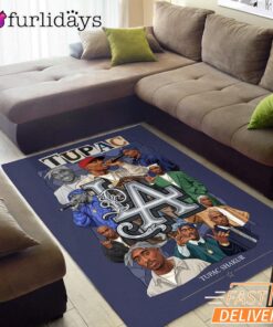 Tupac Logo All Stars Rectangle Rug