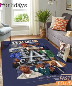 Tupac Logo All Stars Rectangle Rug