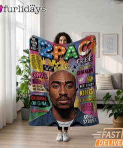 Tupac Magazine Cover Bright Blanket