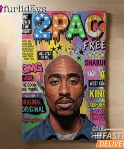 Tupac Magazine Cover Bright Blanket