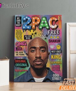 Tupac Magazine Cover Bright Canvas, Rap Lengends Poster