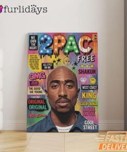 Tupac Magazine Cover Bright Canvas, Rap Lengends Poster