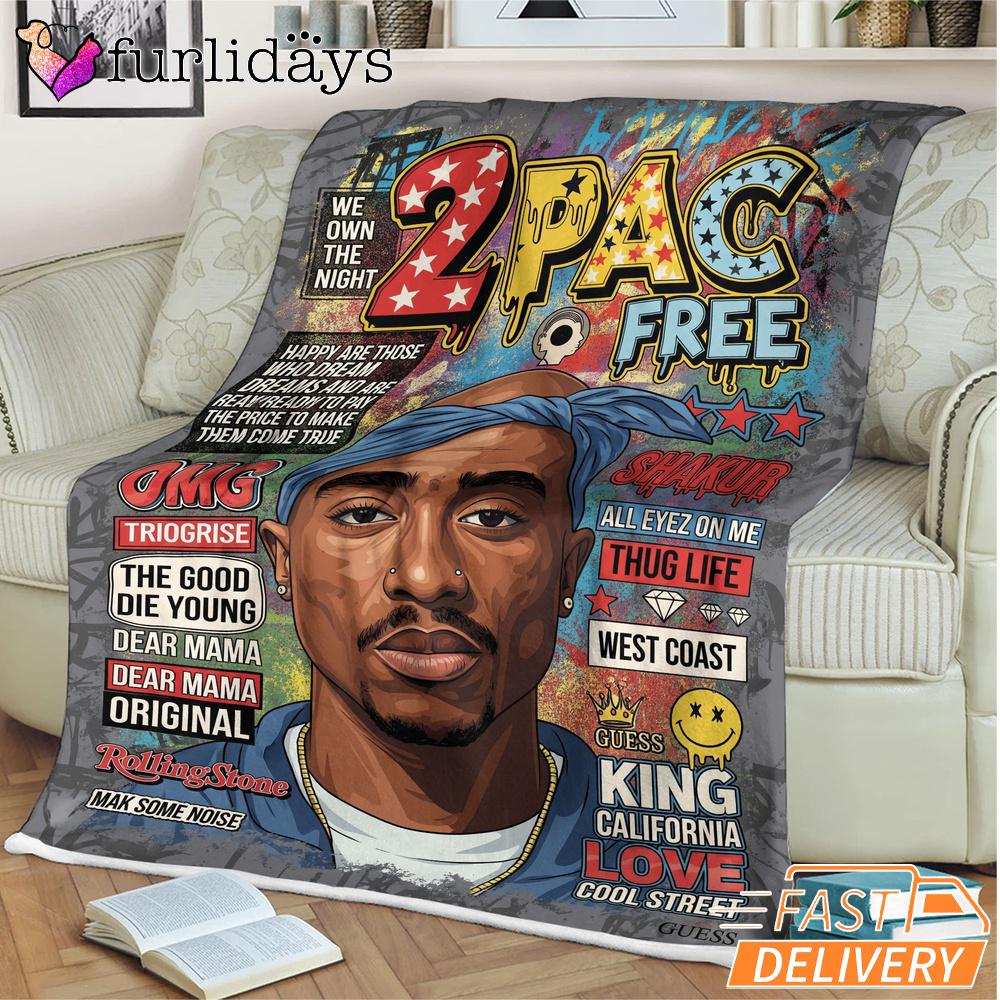 Tupac Magazine Cover Free Blanket Tupac Magazine Cover Free Blanket