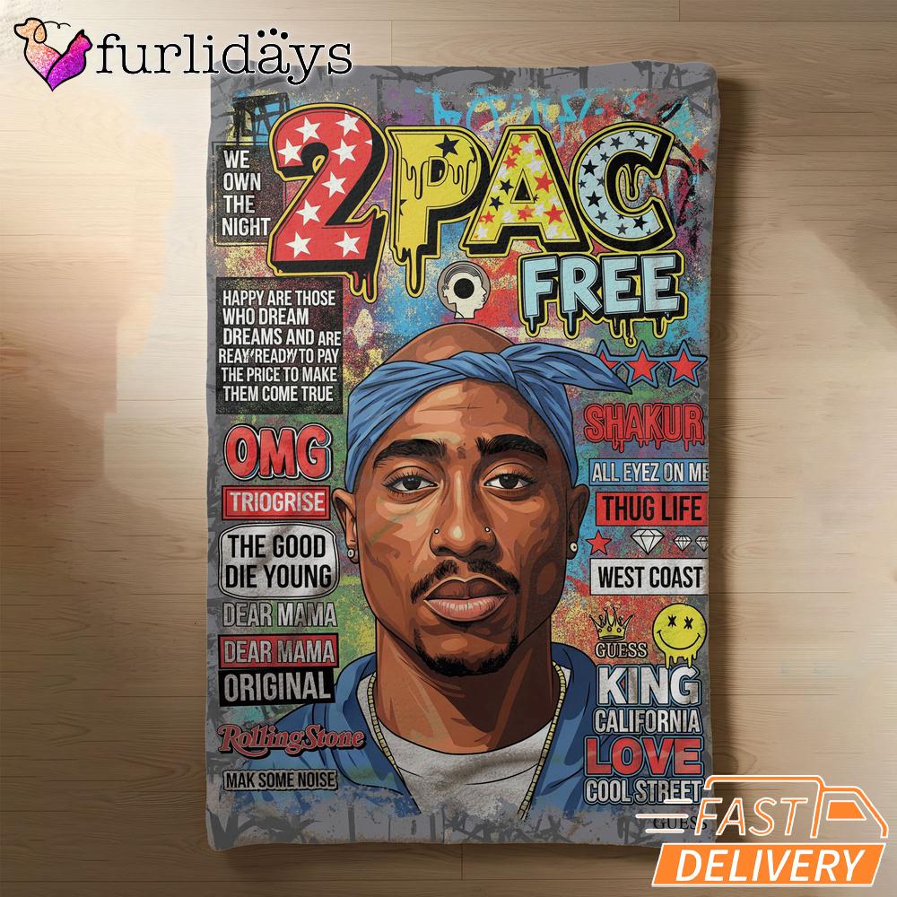 Tupac Magazine Cover Free Blanket Tupac Magazine Cover Free Blanket