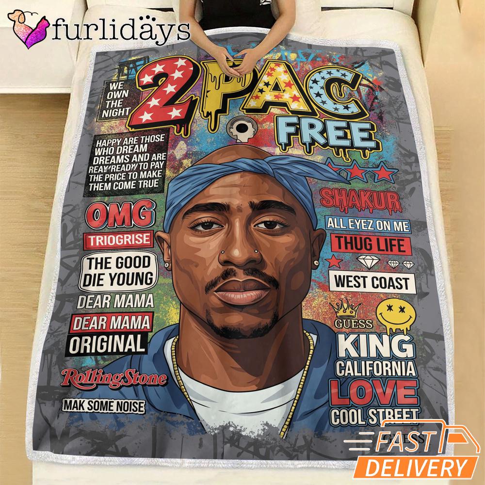Tupac Magazine Cover Free Blanket Tupac Magazine Cover Free Blanket