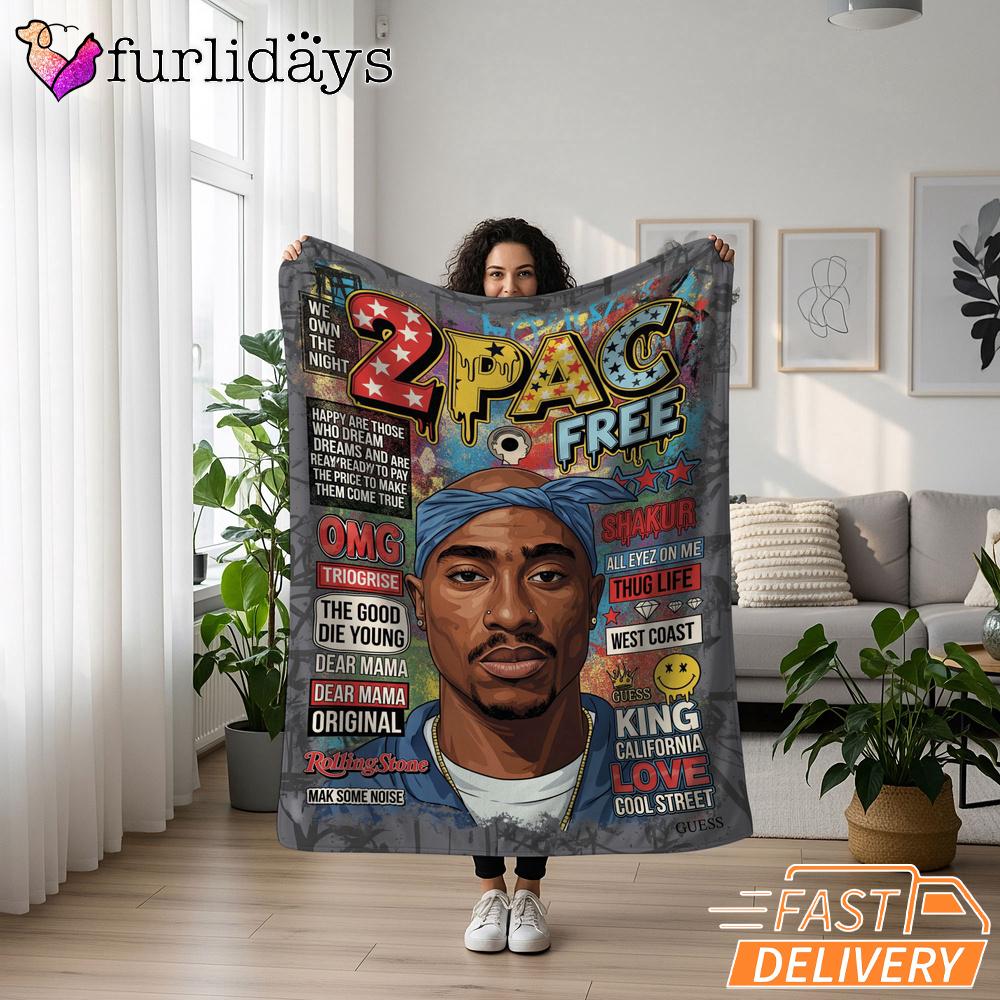 Tupac Magazine Cover Free Blanket Tupac Magazine Cover Free Blanket