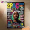 Tupac Magazine Cover Green Blanket