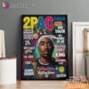 Tupac Magazine Cover Green Canvas, Rap Lengends Poster