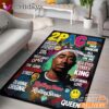 Tupac Magazine Cover Green Rectangle Rug