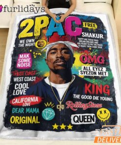 Tupac Magazine Cover Original Blanket