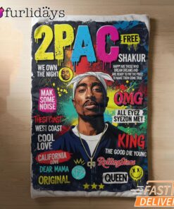 Tupac Magazine Cover Original Blanket