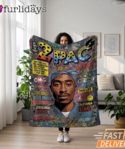 Tupac Magazine Cover Retro Blanket