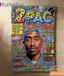 Tupac Magazine Cover Retro Blanket