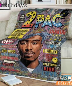 Tupac Magazine Cover Retro Blanket