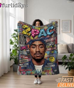 Tupac Magazine Pop Art Blanket