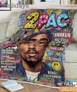 Tupac Magazine Pop Art Blanket