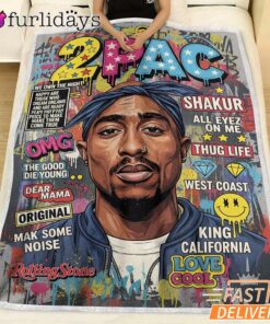 Tupac Magazine Pop Art Blanket