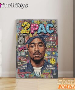 Tupac Magazine Pop Art Canvas, Rap Lengends Poster