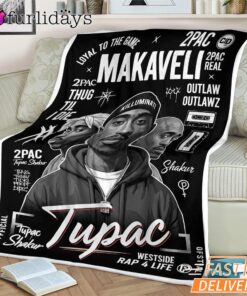 Tupac Makaveli Portrait Blanket