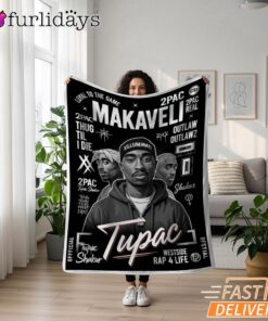 Tupac Makaveli Portrait Blanket