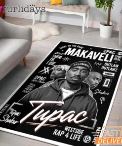 Tupac Makaveli Portrait Rectangle Rug