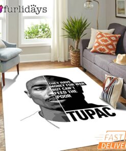 Tupac Motivation Quote Rectangle Rug